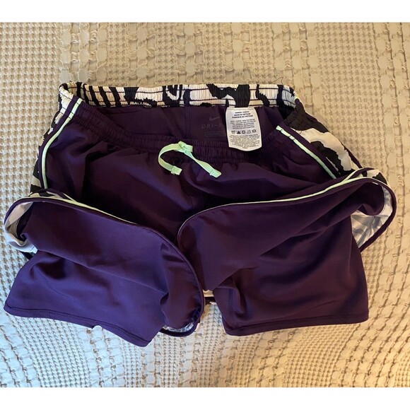 Girls Nike Dry Fit Size XL Purple & Zebra Shorts w/undershorts - Picture 4 of 8